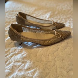 Paul Mayer dressy beige/shoes. Wore once at wedding. 1.5 inch heel.